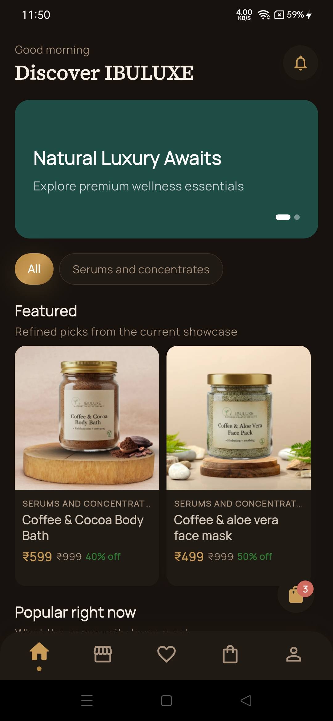 ibuluxe app screen